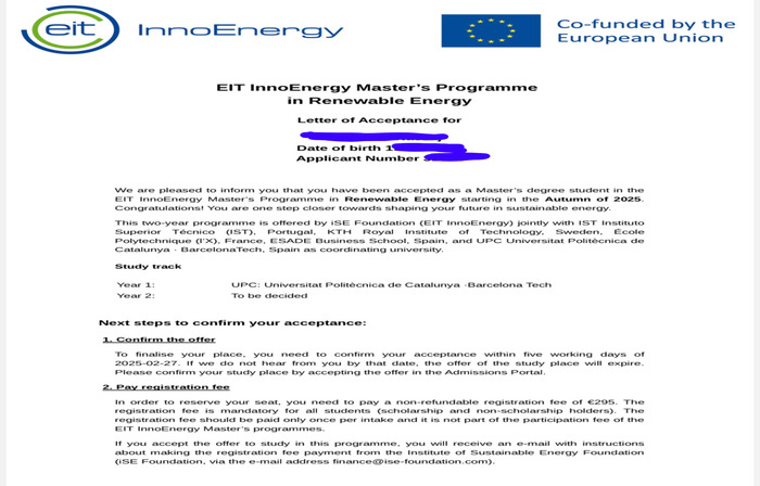 Renewable Energy admission